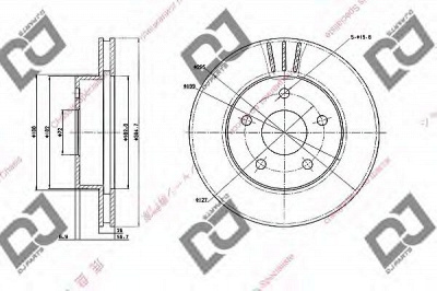 DJ PARTS bd1692 -  Тормозной диск